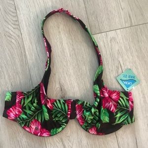 Vintage Bikini Bay Hibiscus Halter Bikini Top